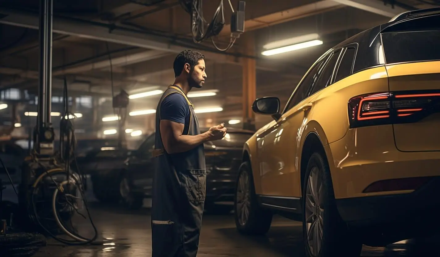 Technician working in a modern workshop